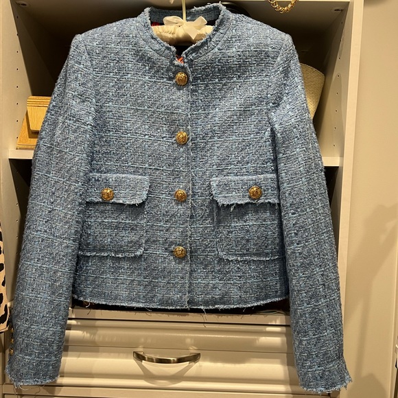 Zara Tweed Blazer/Jacket blue - Picture 2 of 10